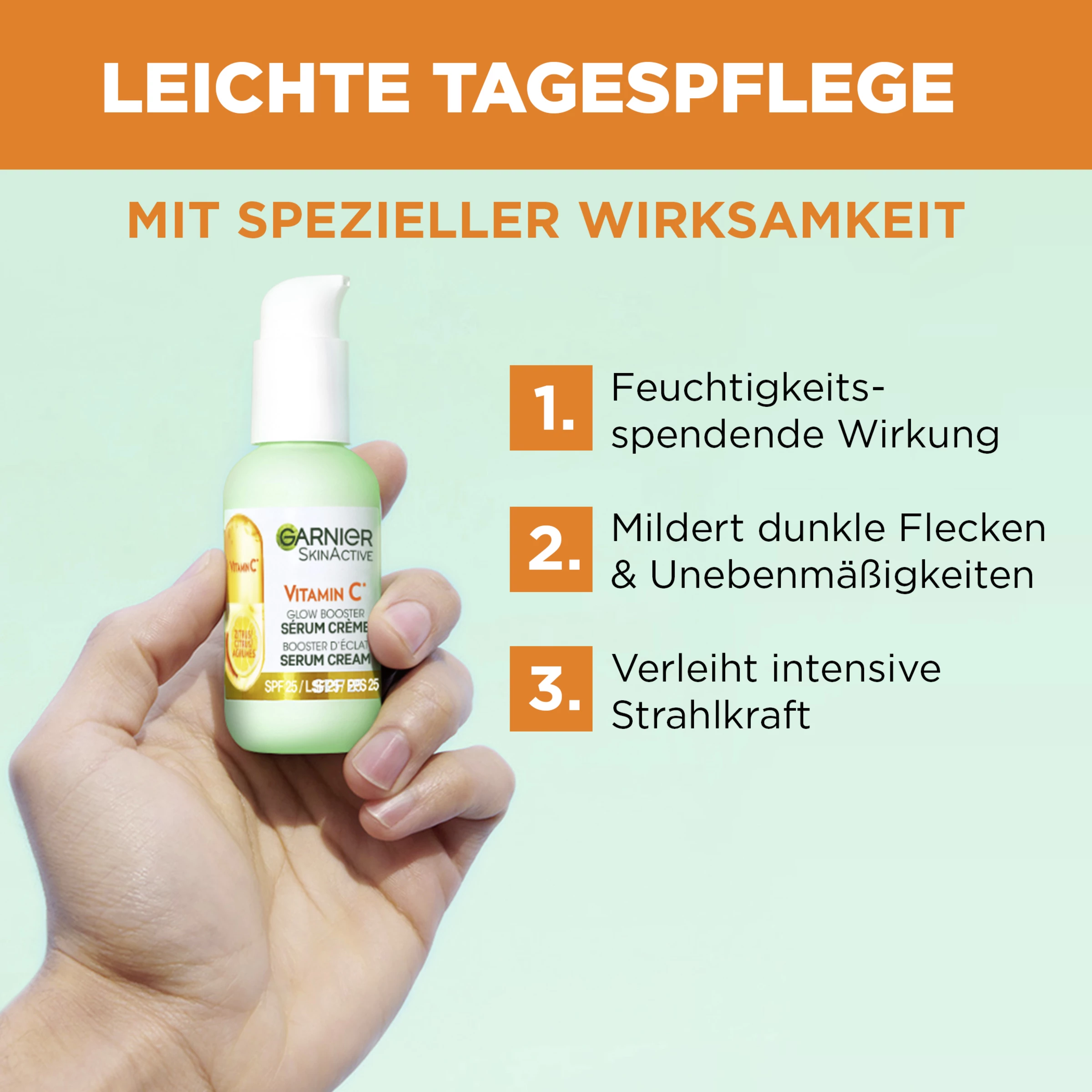 Garnier SkinActive 2in1 Glow Booster Serum Crème 5 Garnier SkinActive 2in1 Glow Booster Serum Crème – Bild 5