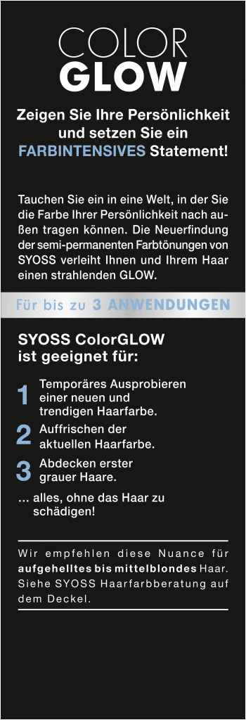 Syoss Colorglow Pflegende Haartönung Platin Blond 5 Syoss Colorglow Pflegende Haartönung Platin Blond – Bild 5