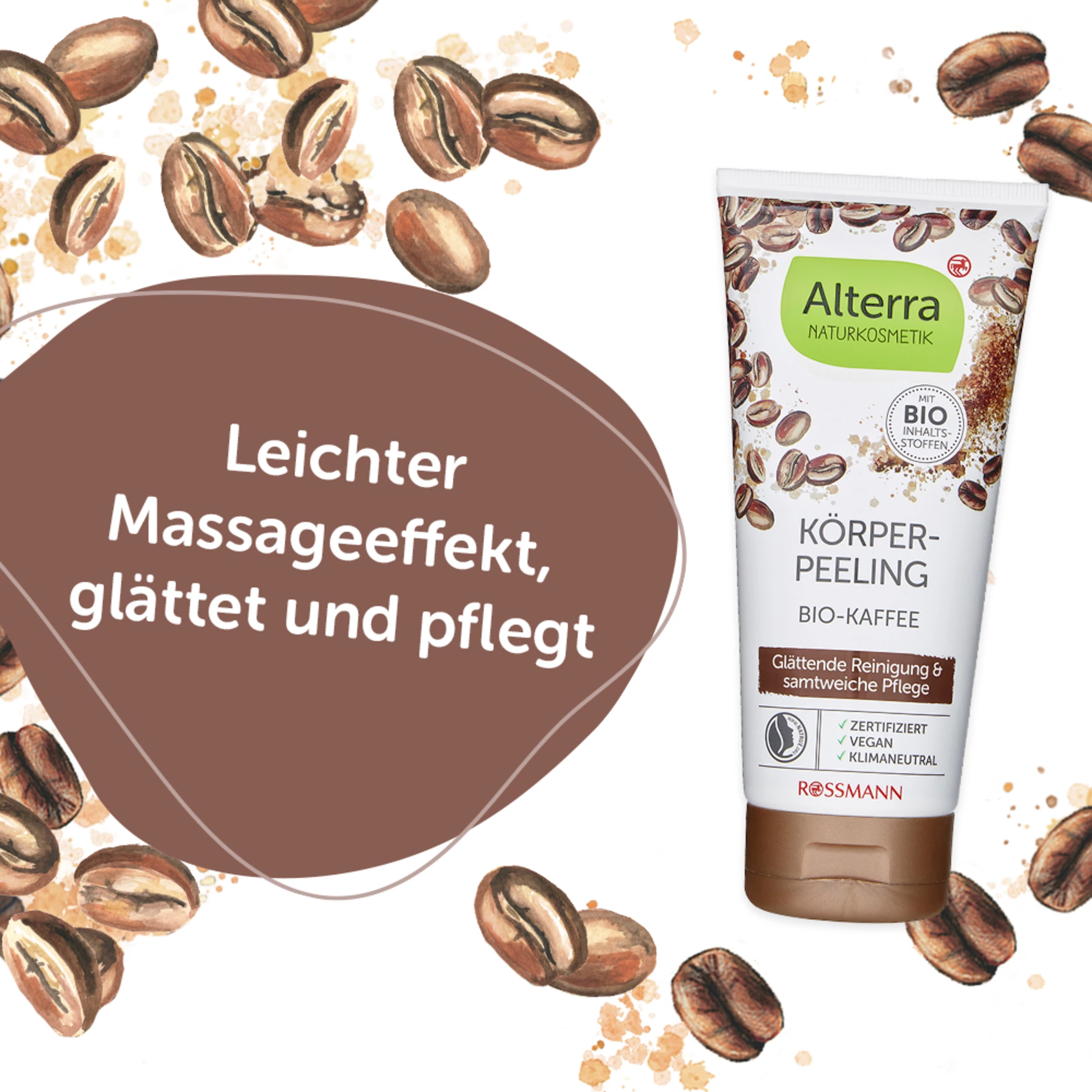 Alterra NATURKOSMETIK Body-Peeling Bio-Kaffee 3 Alterra NATURKOSMETIK Body-Peeling Bio-Kaffee – Bild 3