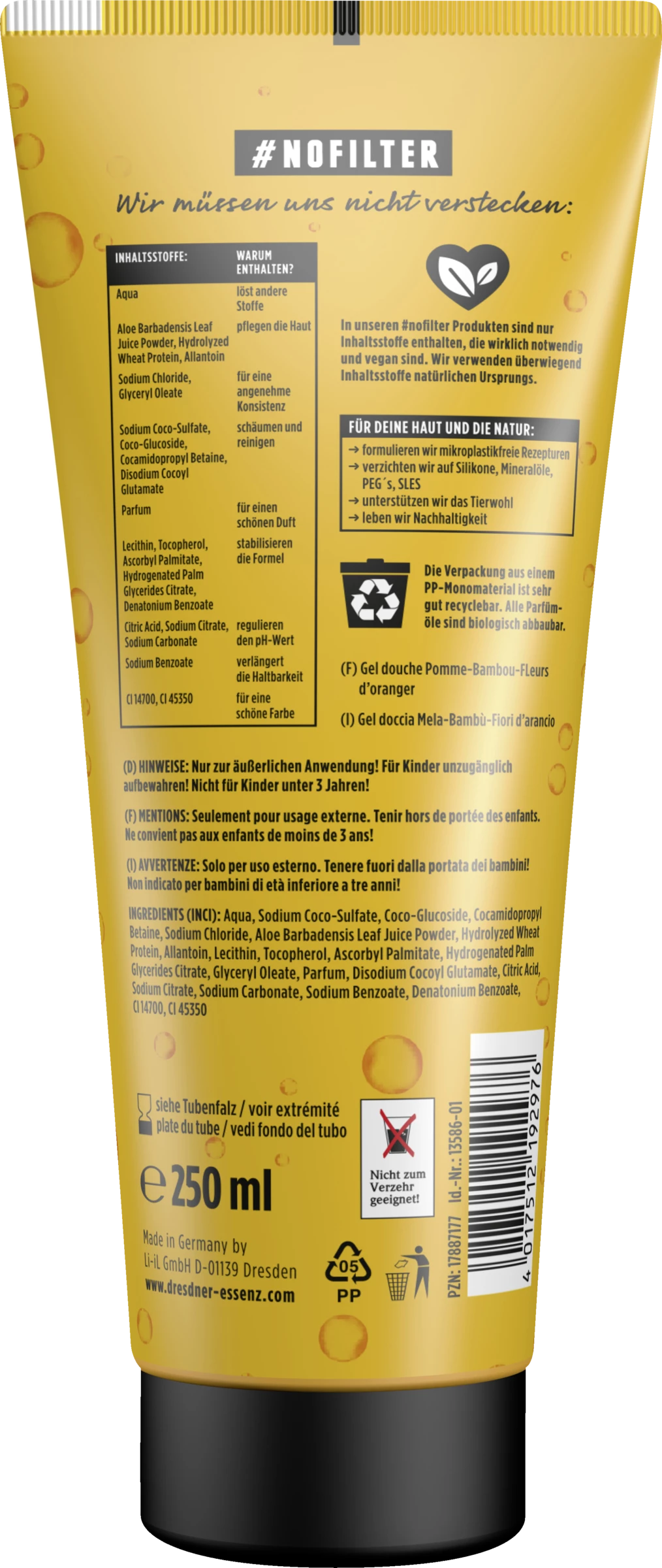 Dresdner Essenz Nachteulen-Duschgel Wide Awake #NOFILTER 2 Dresdner Essenz Nachteulen-Duschgel Wide Awake #NOFILTER – Bild 2