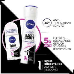 NIVEA Anti-Transpirant Roll-on Black & White Invisible Clear -Compeed Geschäft MAM 8419304 SHOP IMAGE 1.4