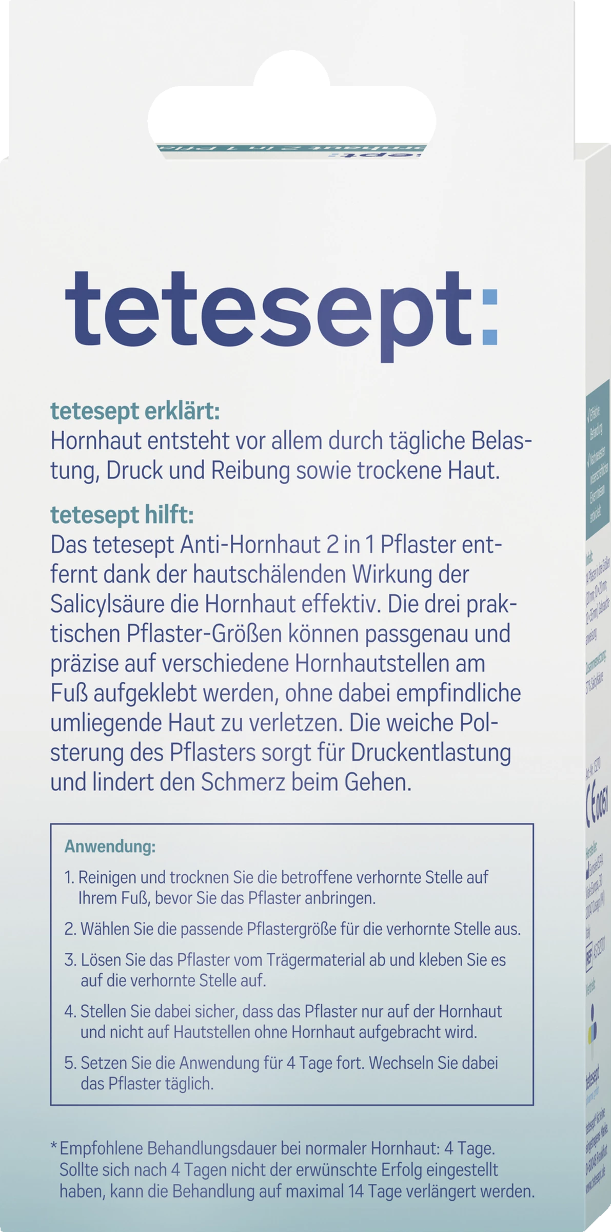 Tetesept Anti-Hornhaut 2in1 Pflaster Mit Salicylsäure 2 Tetesept Anti-Hornhaut 2in1 Pflaster Mit Salicylsäure – Bild 2