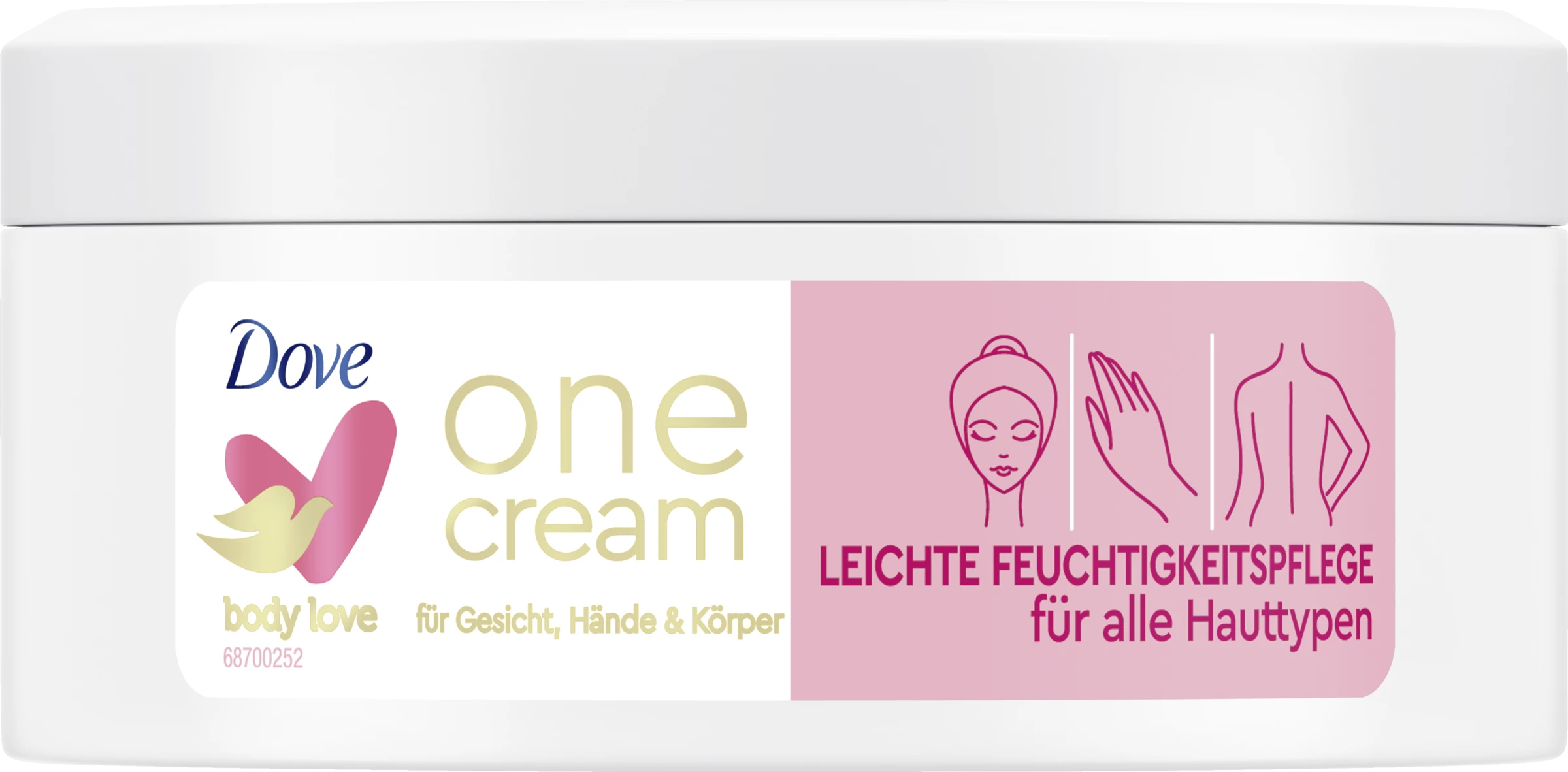 DOVE Body Love One Cream Leichte Feuchtigkeitspflege 1 DOVE Body Love One Cream Leichte Feuchtigkeitspflege