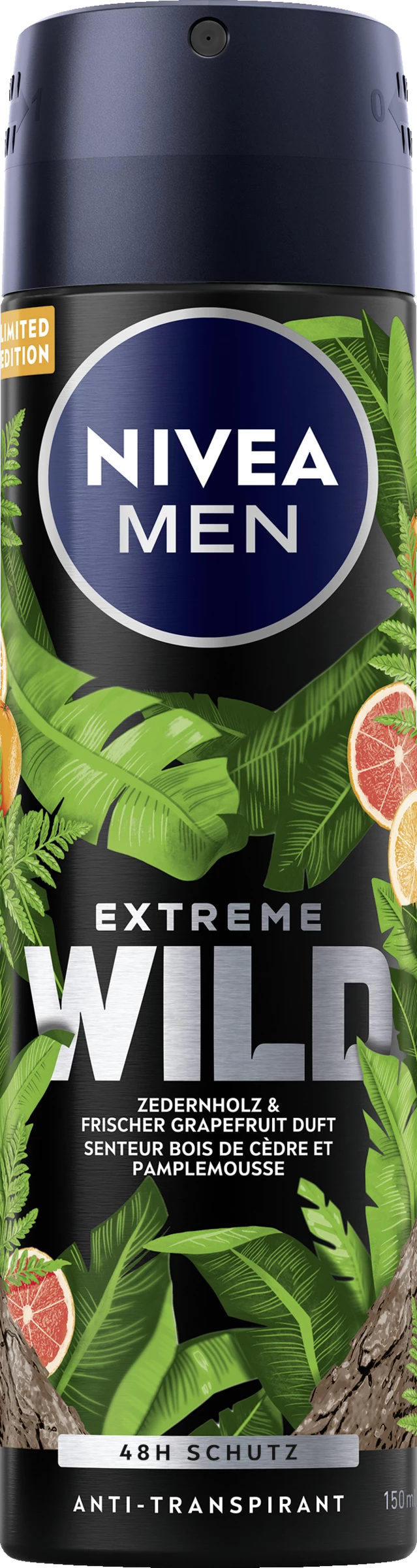 NIVEA MEN Anti-Transpirant Spray Extreme Wild Zedernholz 1 NIVEA MEN Anti-Transpirant Spray Extreme Wild Zedernholz