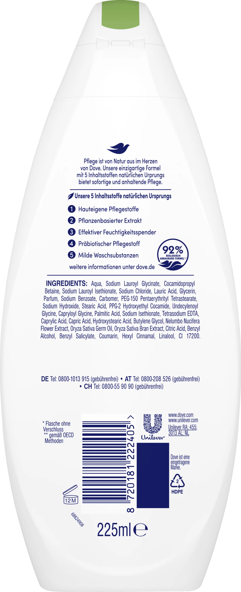 DOVE Care By Nature Pflegedusche Strahlend Mit Lotusblütenextrakt & Reiswasser 2 DOVE Care By Nature Pflegedusche Strahlend Mit Lotusblütenextrakt & Reiswasser – Bild 2