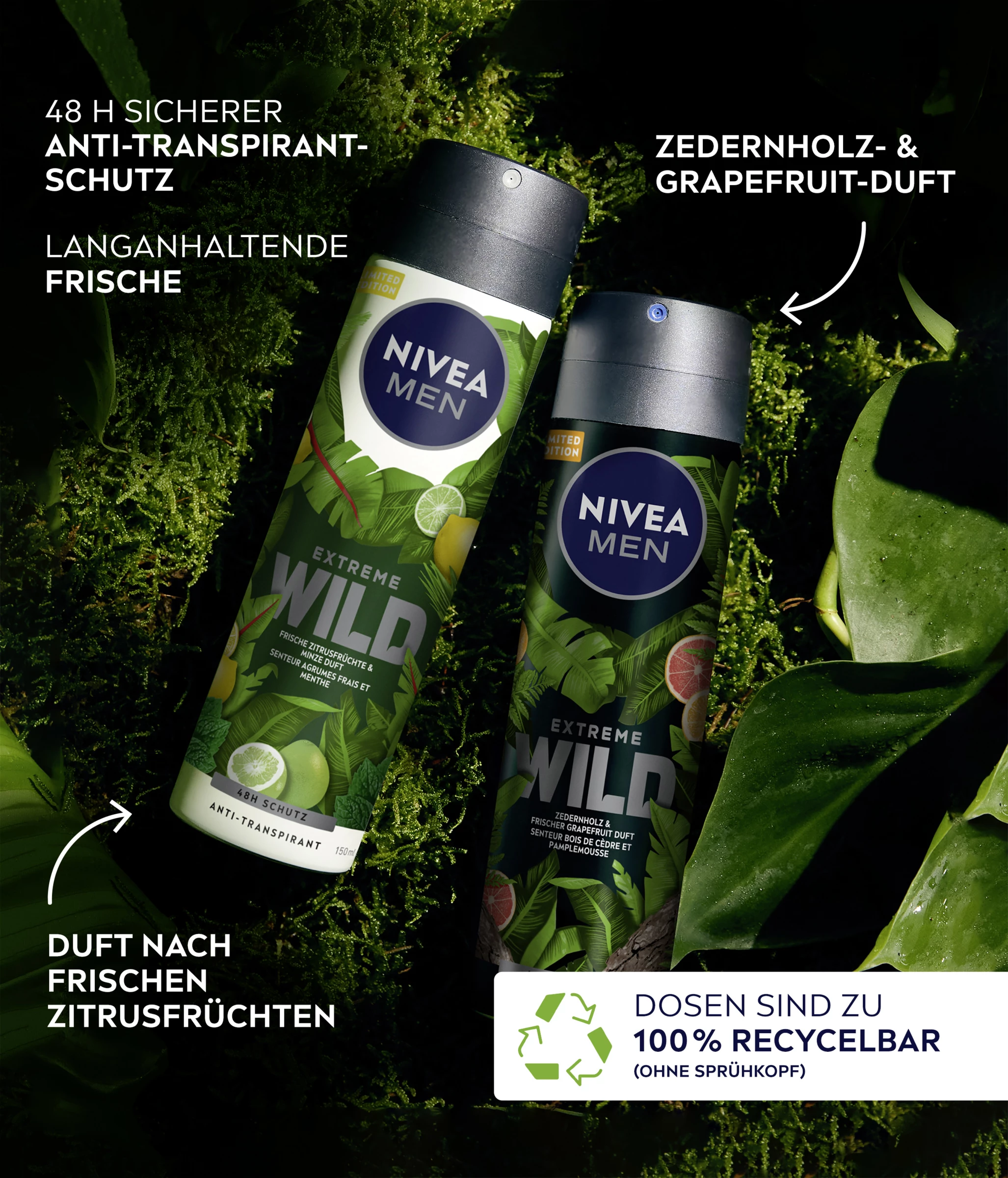 NIVEA MEN Anti-Transpirant Spray Extreme Wild Zedernholz 5 NIVEA MEN Anti-Transpirant Spray Extreme Wild Zedernholz – Bild 5