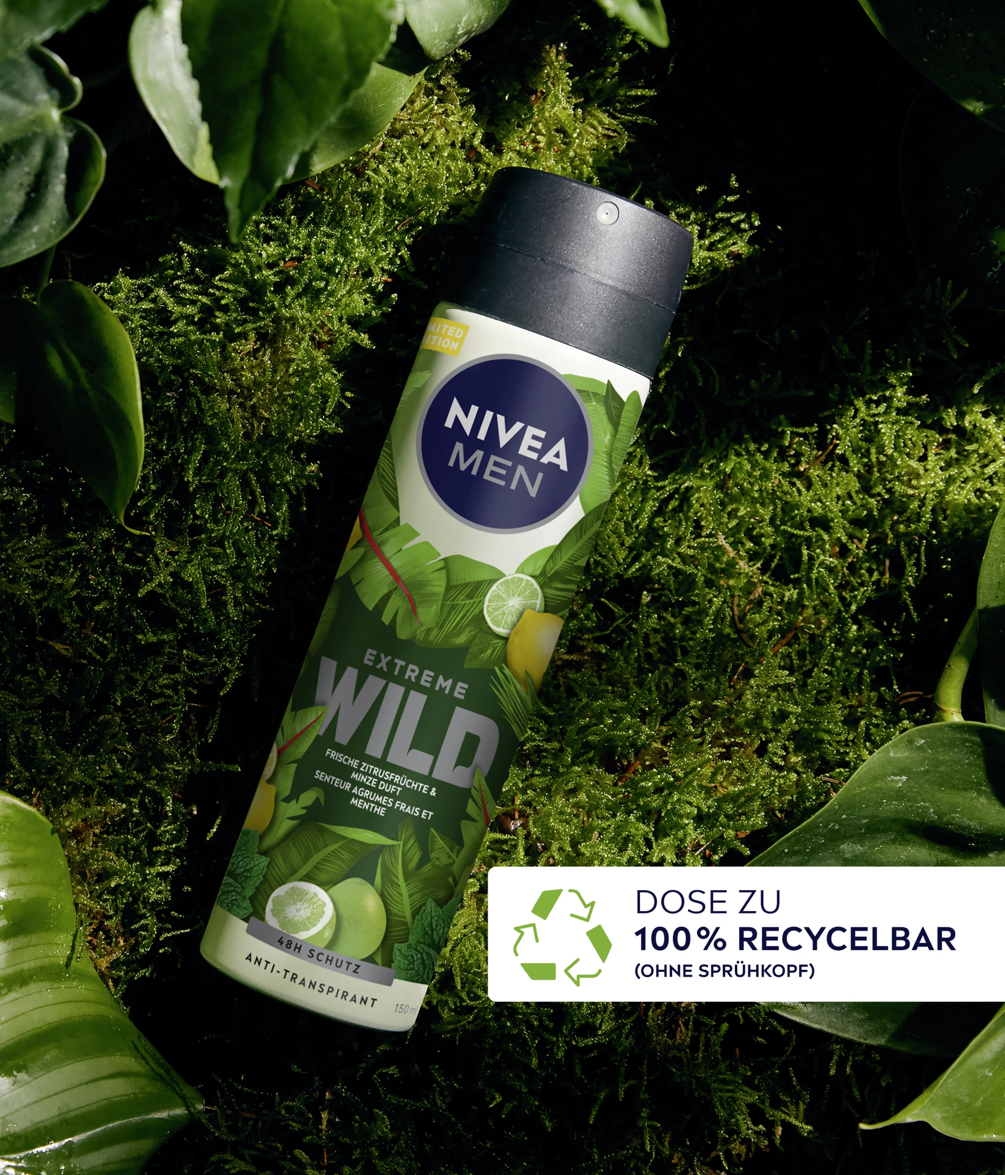 NIVEA MEN Anti-Transpirant Spray Extreme Wild Zitrusfrüchte 4 NIVEA MEN Anti-Transpirant Spray Extreme Wild Zitrusfrüchte – Bild 4
