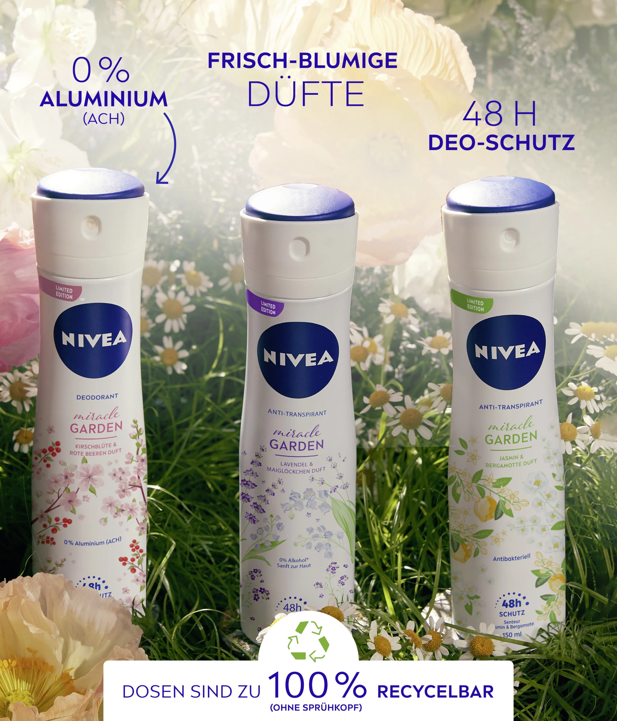 NIVEA Deodorant Spray Miracle Garden Kirschblüte 4 NIVEA Deodorant Spray Miracle Garden Kirschblüte – Bild 4