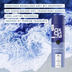 8x4 MEN Anti-Transpirant Spray N°17 Oceanic Boost 7 8x4 MEN Anti-Transpirant Spray N°17 Oceanic Boost -Compeed Geschäft MAM 8548701 SHOP IMAGE 1.4