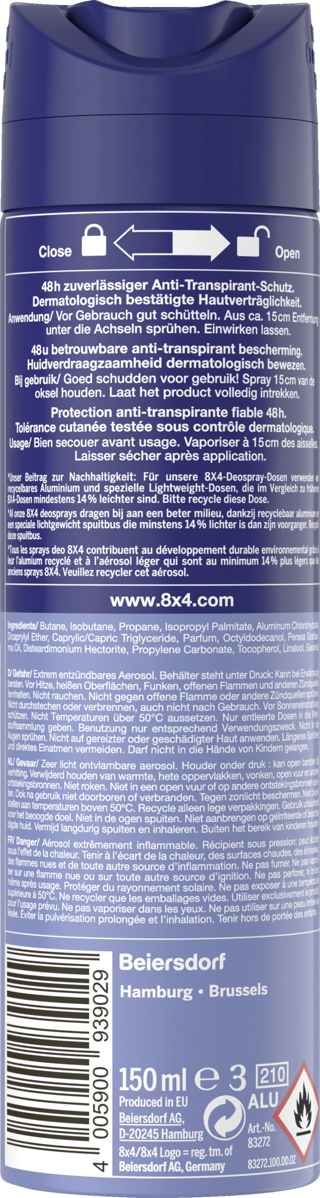 8x4 MEN Anti-Transpirant Spray N°17 Oceanic Boost 2 8x4 MEN Anti-Transpirant Spray N°17 Oceanic Boost – Bild 2