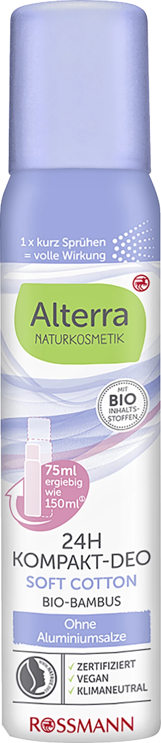 Alterra NATURKOSMETIK 24H Kompakt-Deo Soft Cotton 1 Alterra NATURKOSMETIK 24H Kompakt-Deo Soft Cotton