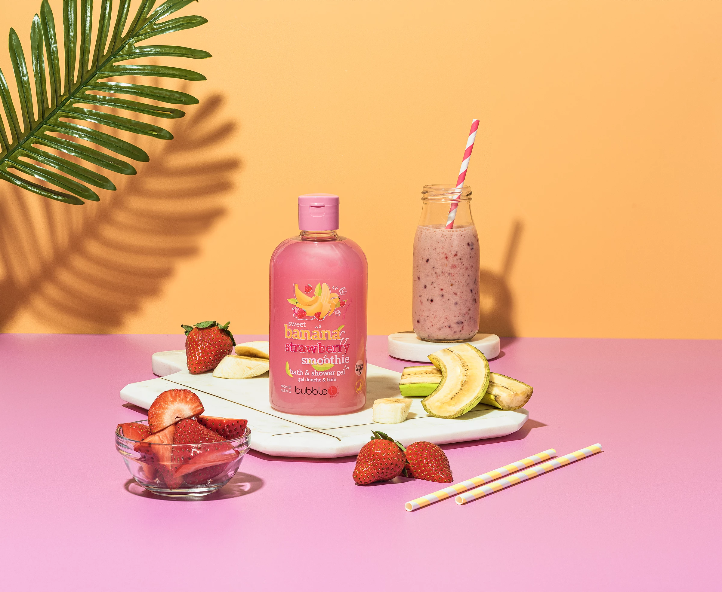 Bubble T Smoothie Erdbeere & Banane Bade- Und Duschgel 2 Bubble T Smoothie Erdbeere & Banane Bade- Und Duschgel – Bild 2