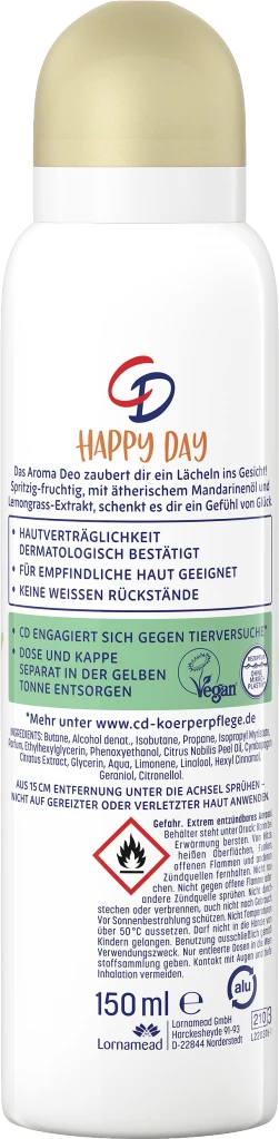 CD 24h Aroma Deodorant Spray Happy Day 2 CD 24h Aroma Deodorant Spray Happy Day – Bild 2