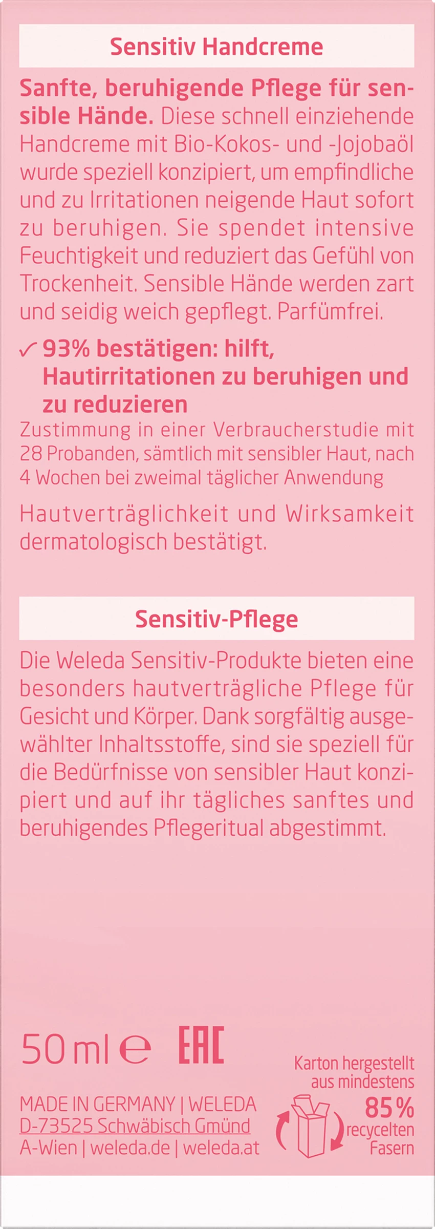 Weleda Sensitiv Handcreme 2 Weleda Sensitiv Handcreme – Bild 2