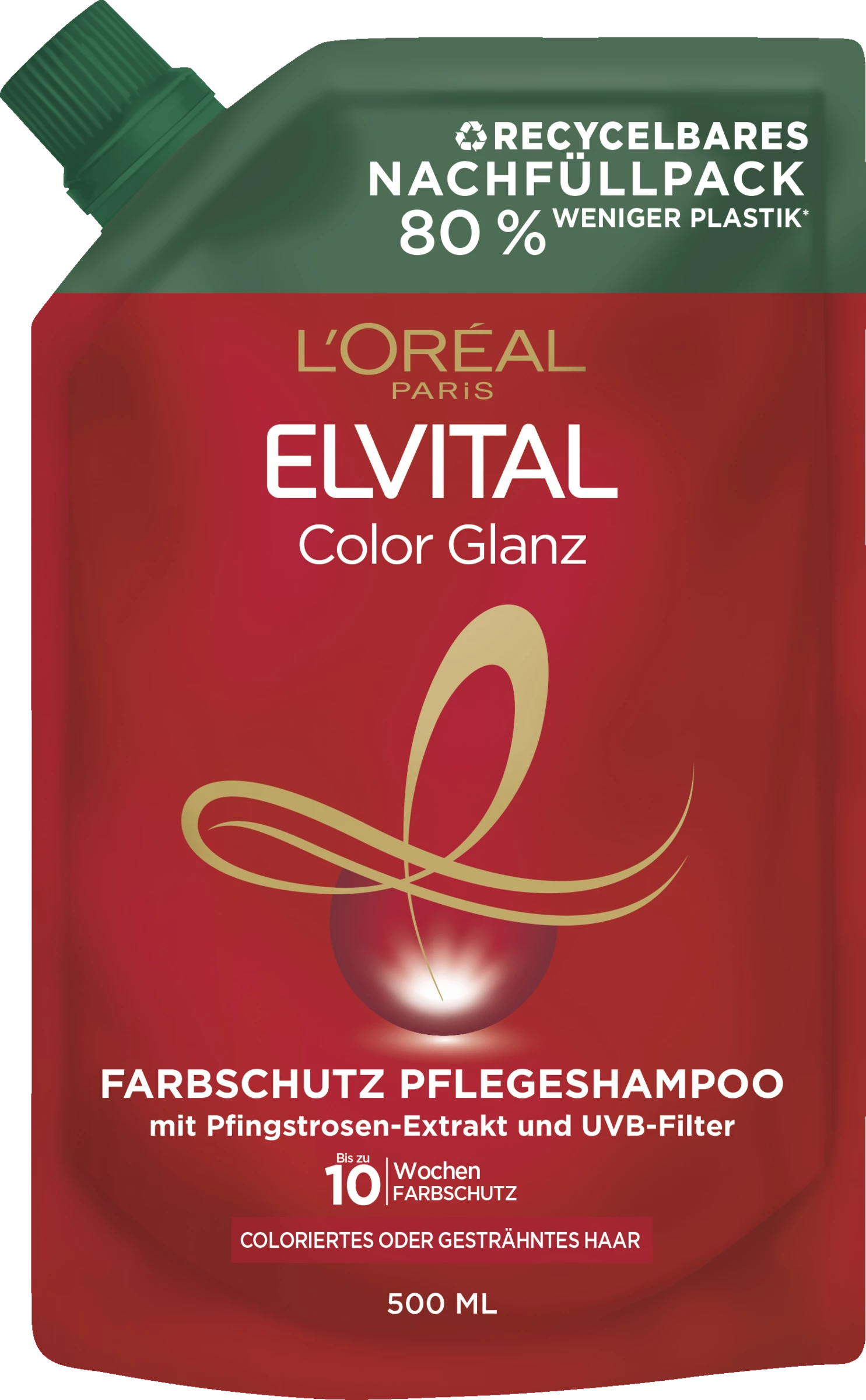 L’Oréal Paris Elvital Elvital Shampoo Nachfüll Color Glanz 500ml 1 L’Oréal Paris Elvital Elvital Shampoo Nachfüll Color Glanz 500ml