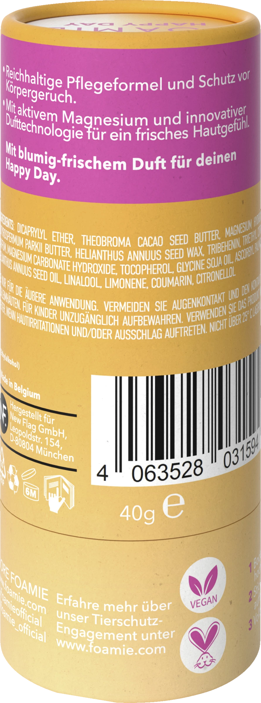 Foamie Women Festes Deodorant Happy Day 2 Foamie Women Festes Deodorant Happy Day – Bild 2