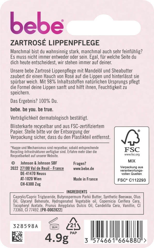 Bebe Lippenpflege Zartrosé 2 Bebe Lippenpflege Zartrosé – Bild 2