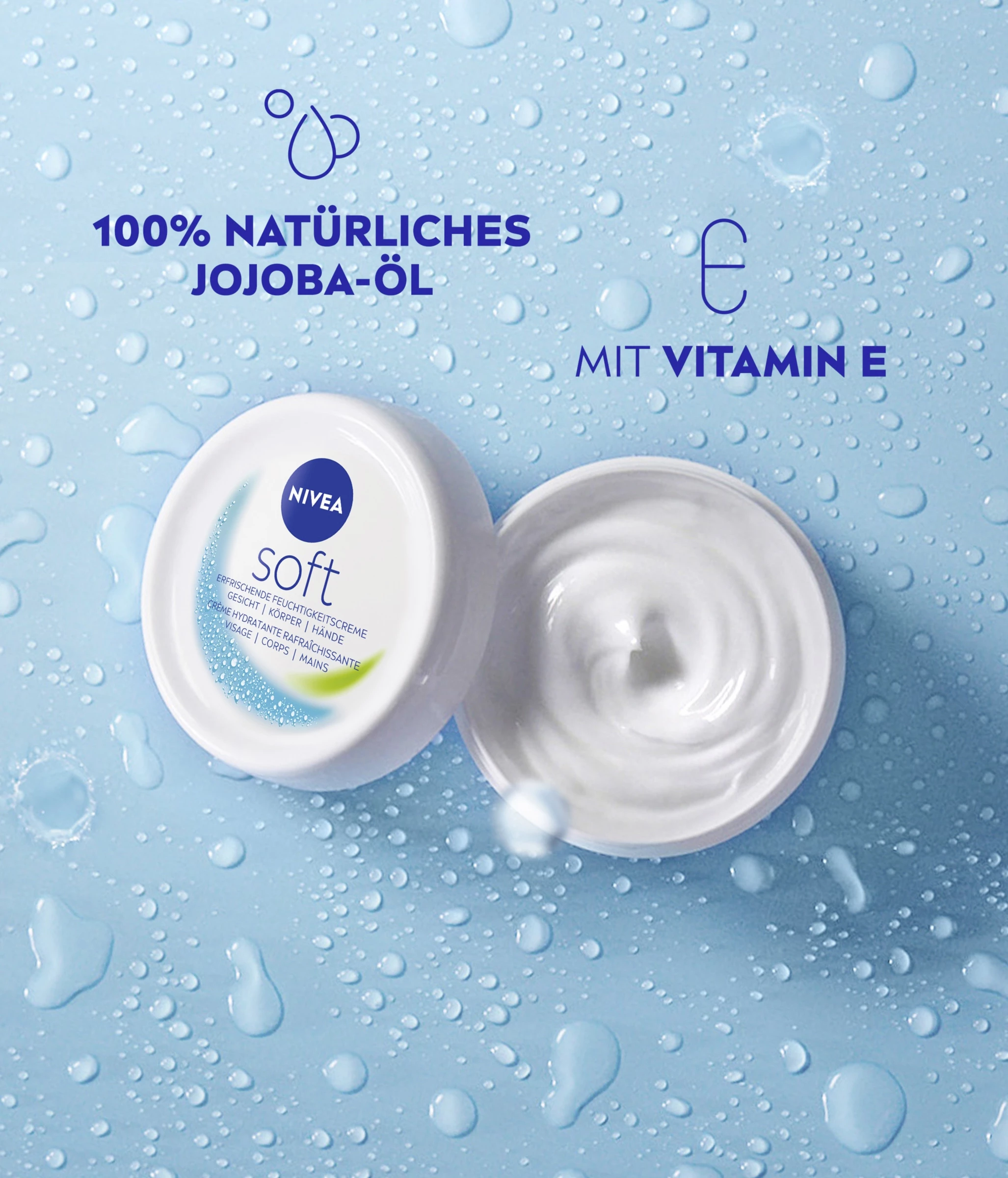 NIVEA Soft Creme Erfrischende Feuchtigkeitscreme Tiegel 7 NIVEA Soft Creme Erfrischende Feuchtigkeitscreme Tiegel – Bild 7