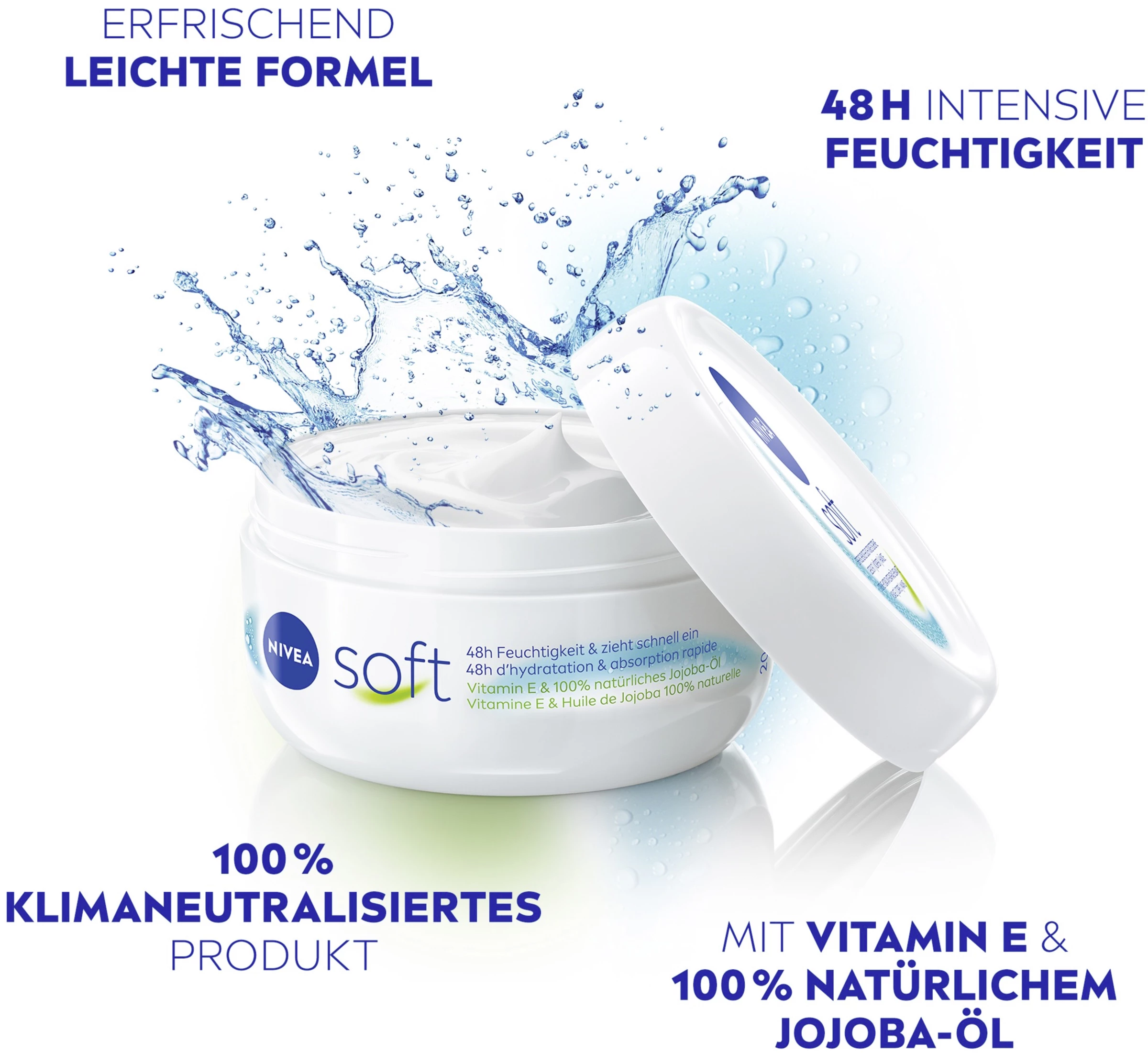 NIVEA Soft Creme Erfrischende Feuchtigkeitscreme Tiegel 5 NIVEA Soft Creme Erfrischende Feuchtigkeitscreme Tiegel – Bild 5