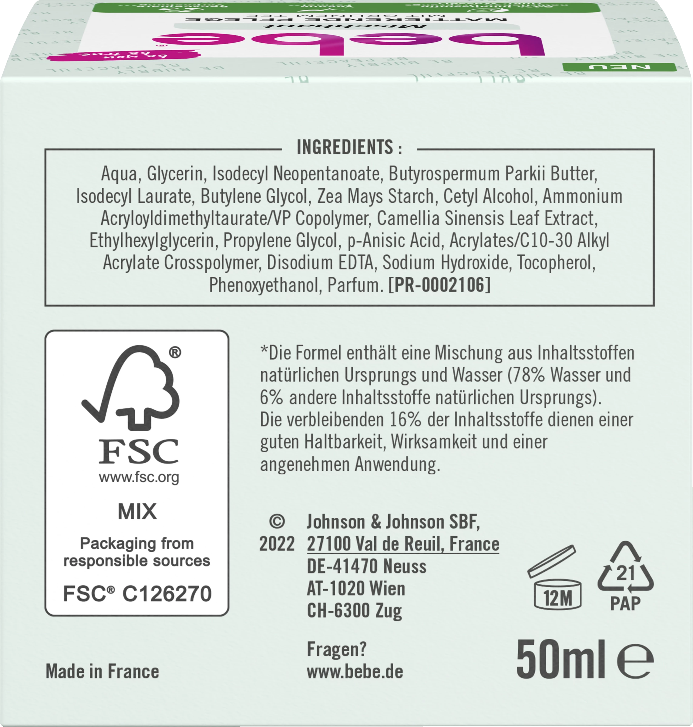 Bebe Mattierende Pflege 4 Bebe Mattierende Pflege – Bild 4