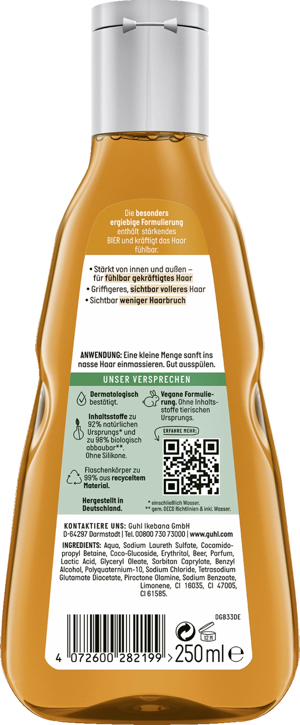 Guhl Intensiv Kräftigung Shampoo Für Kraftloses, Feines Haar 250 Ml 2 Guhl Intensiv Kräftigung Shampoo Für Kraftloses, Feines Haar 250 Ml – Bild 2