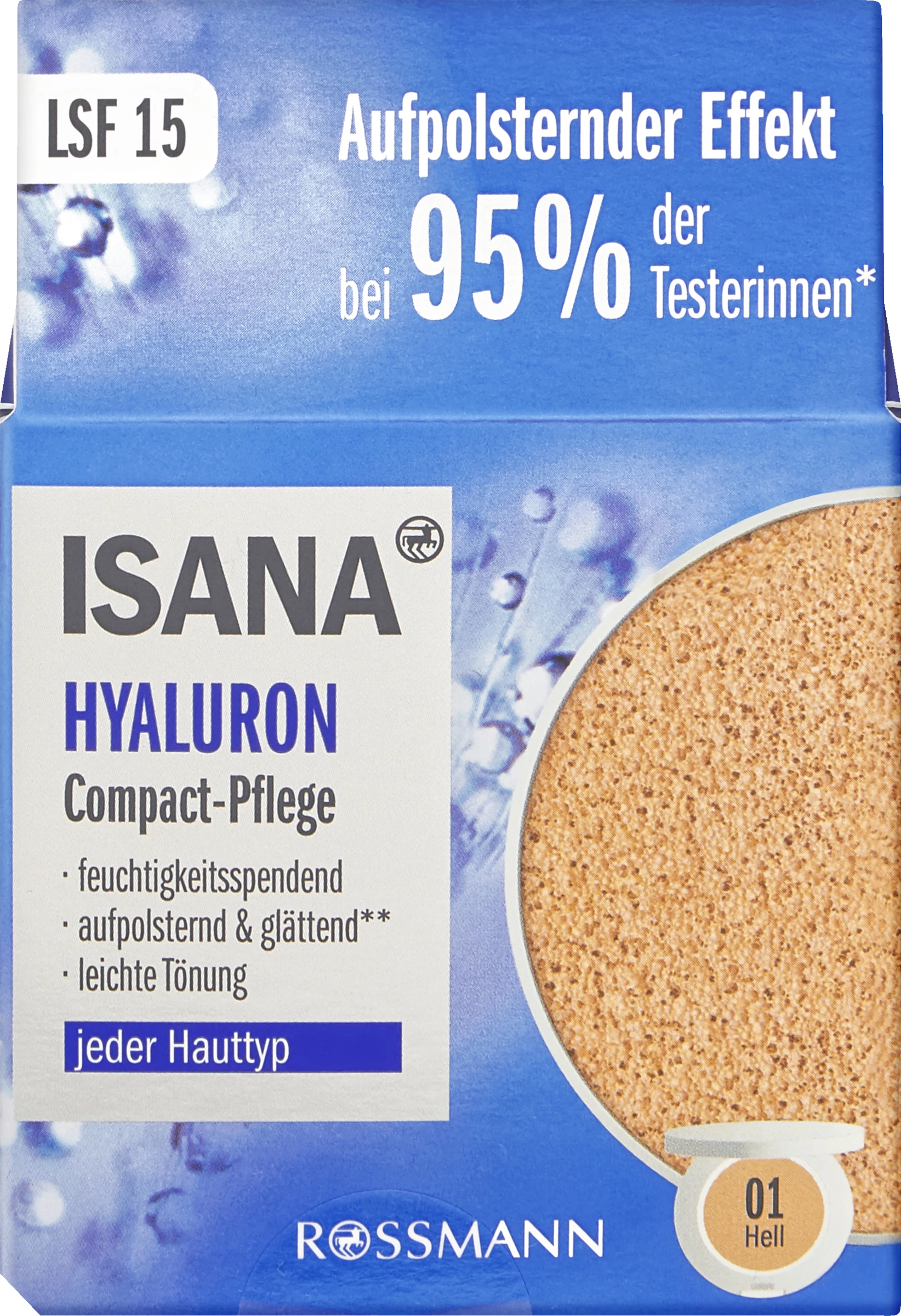 ISANA Hyaluron Compact-Pflege 01 Hell 1 ISANA Hyaluron Compact-Pflege 01 Hell