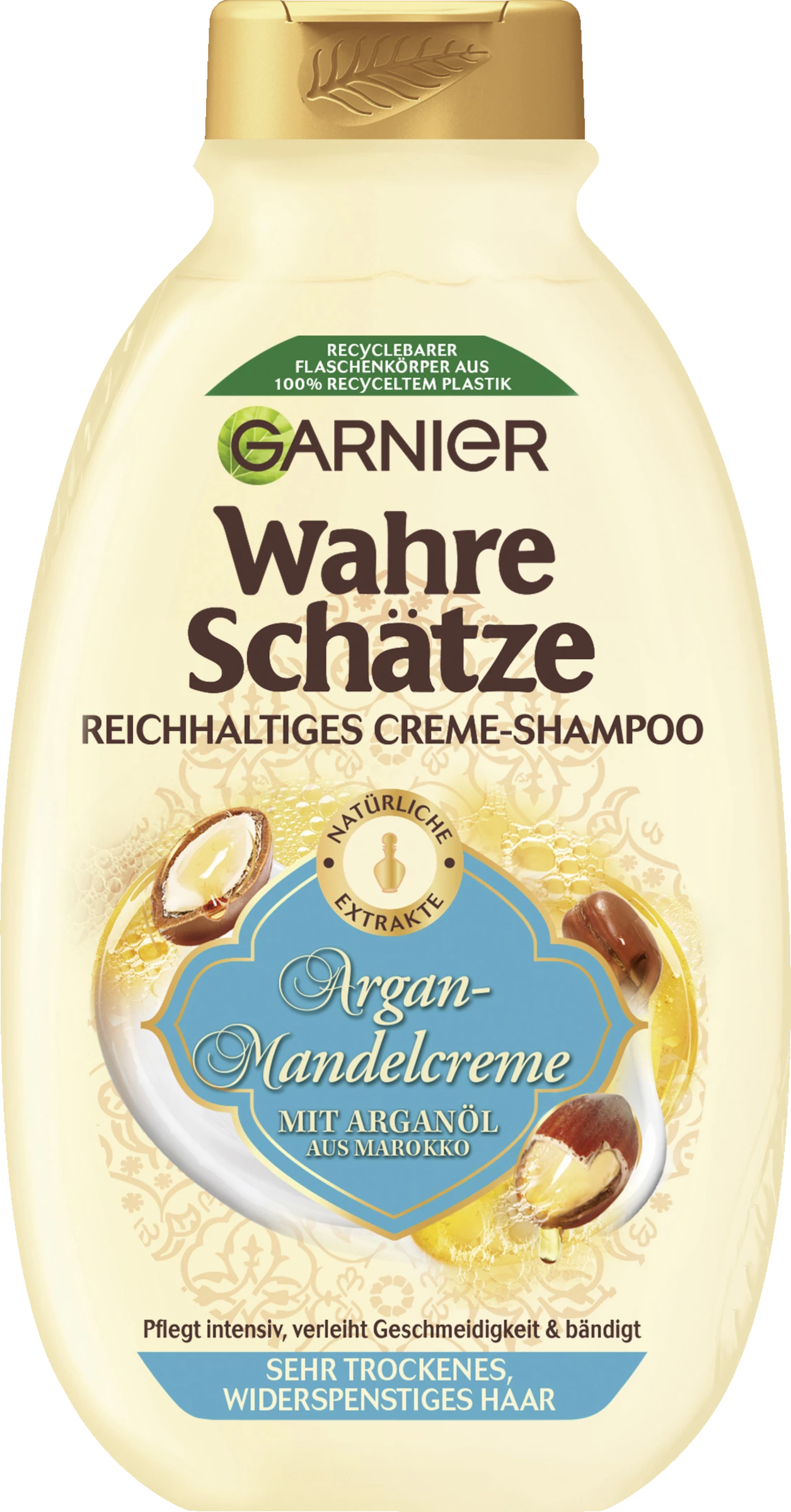 Garnier Wahre Schätze Reichhaltiges Creme-Shampoo Argan-Mandelcreme 1 Garnier Wahre Schätze Reichhaltiges Creme-Shampoo Argan-Mandelcreme