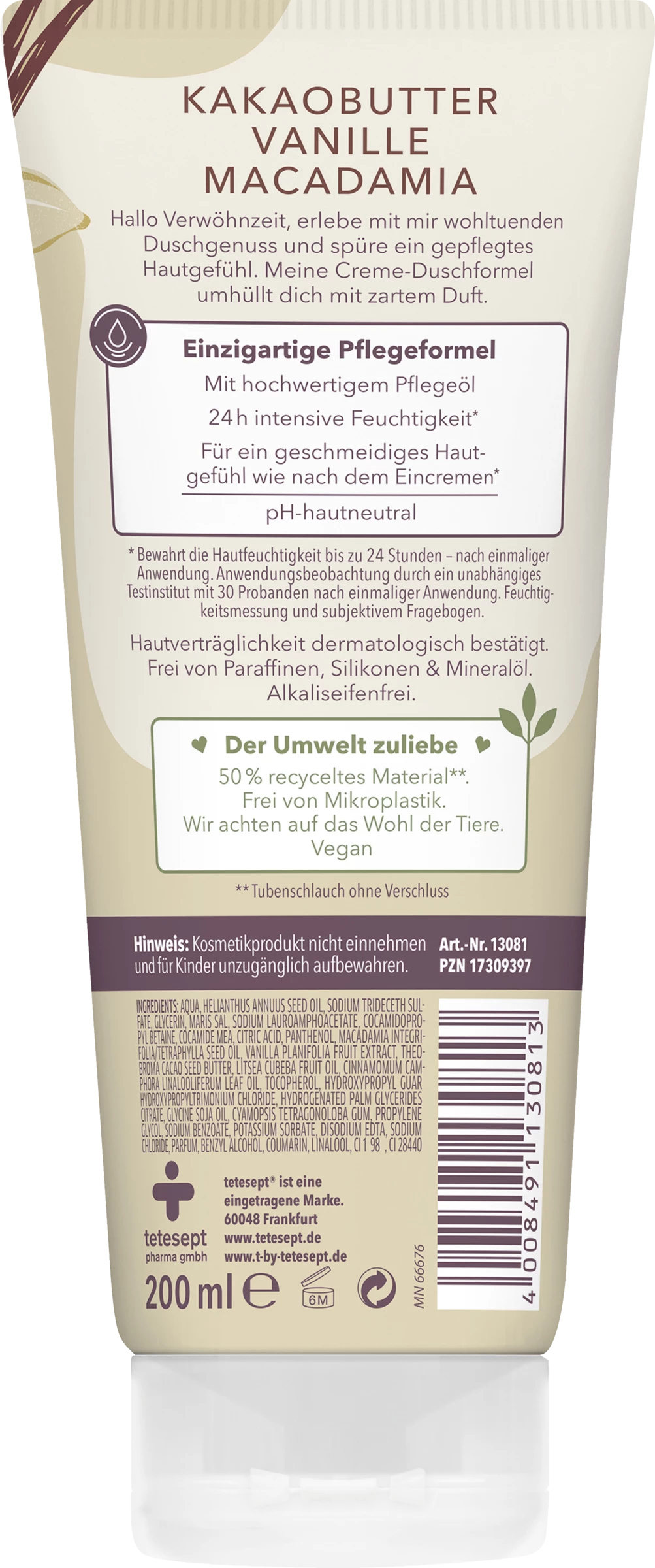 Tetesept Cremedusche Hallo Verwöhnzeit 2 Tetesept Cremedusche Hallo Verwöhnzeit – Bild 2