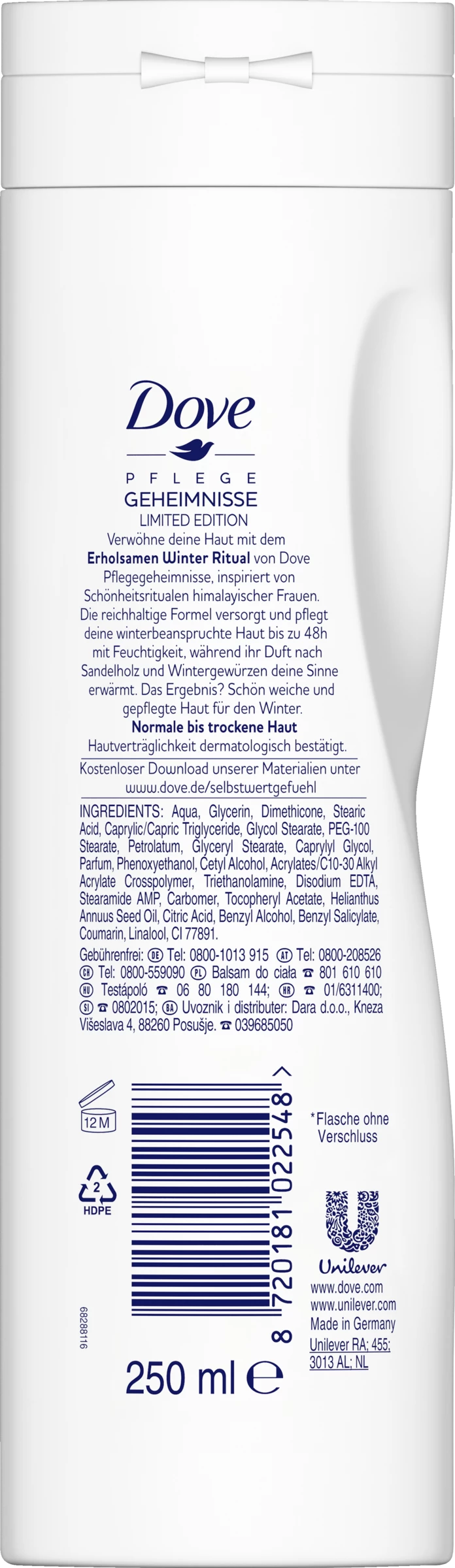 DOVE Pflegegeheimnisse Body Lotion Erholsames Winter Ritual 2 DOVE Pflegegeheimnisse Body Lotion Erholsames Winter Ritual – Bild 2