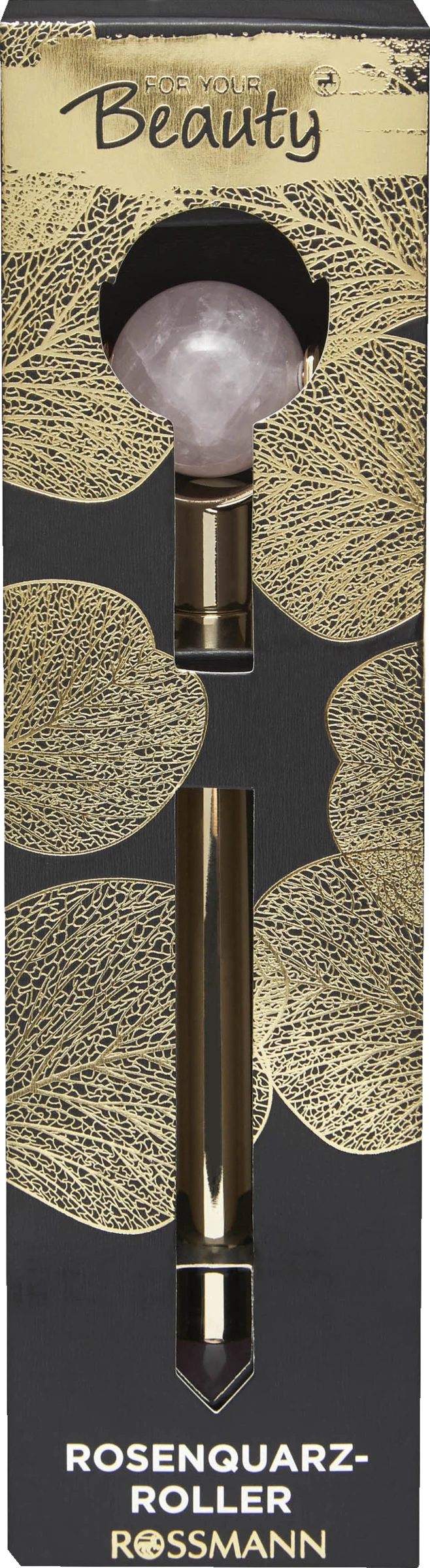 FOR YOUR Beauty Rosenquarz Roller Golden Moment 1 FOR YOUR Beauty Rosenquarz Roller Golden Moment