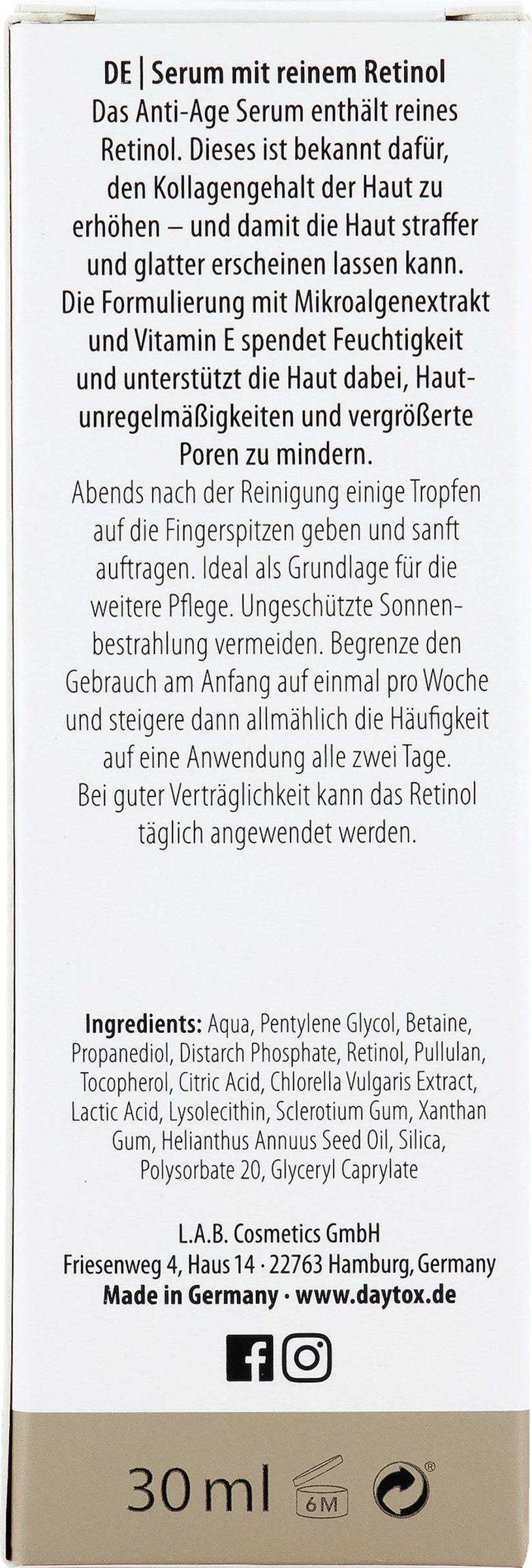 DAYTOX Retinol Serum 2 DAYTOX Retinol Serum – Bild 2