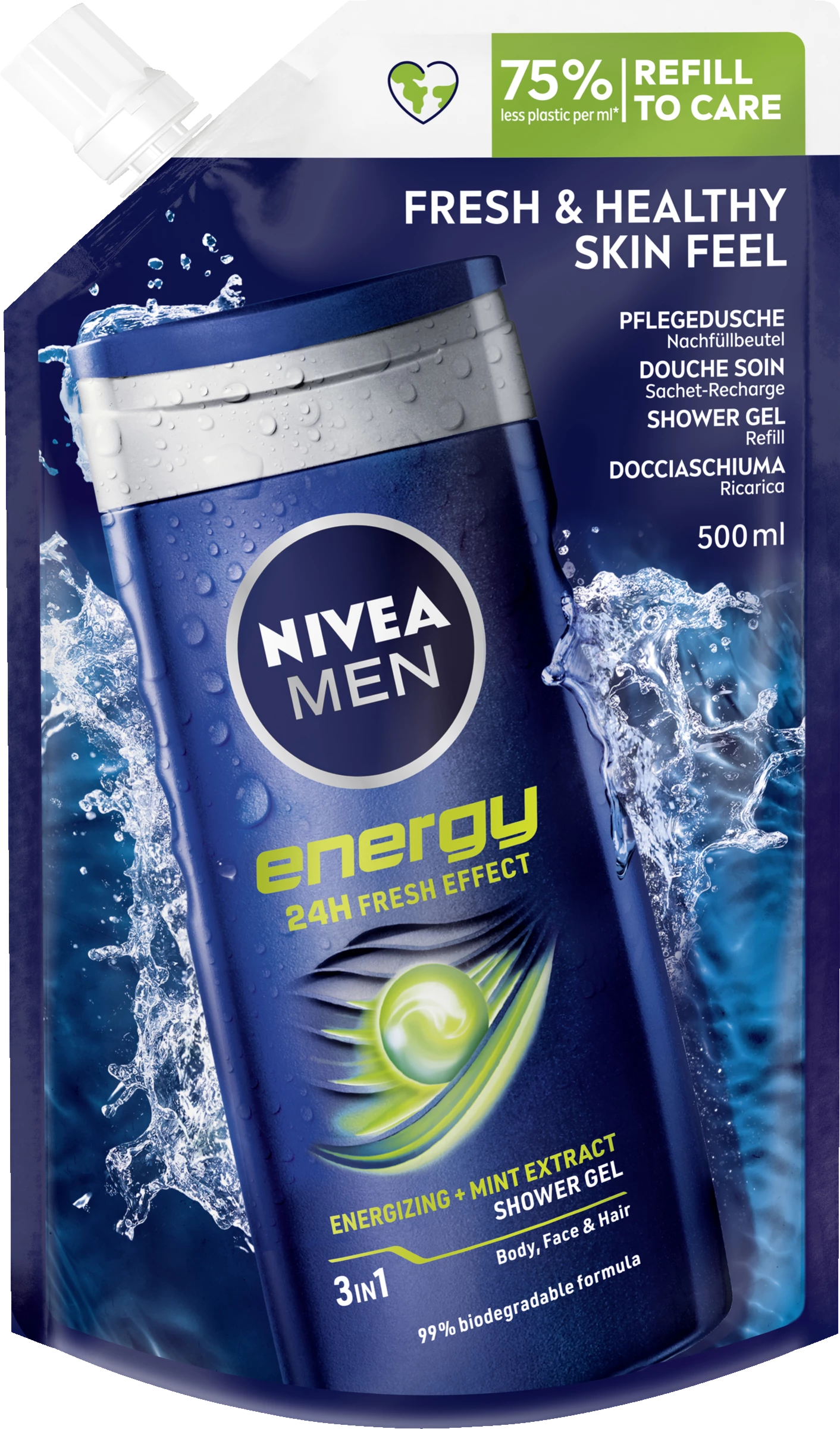 NIVEA MEN Duschgel Energy Nachfüllbeutel 1 NIVEA MEN Duschgel Energy Nachfüllbeutel