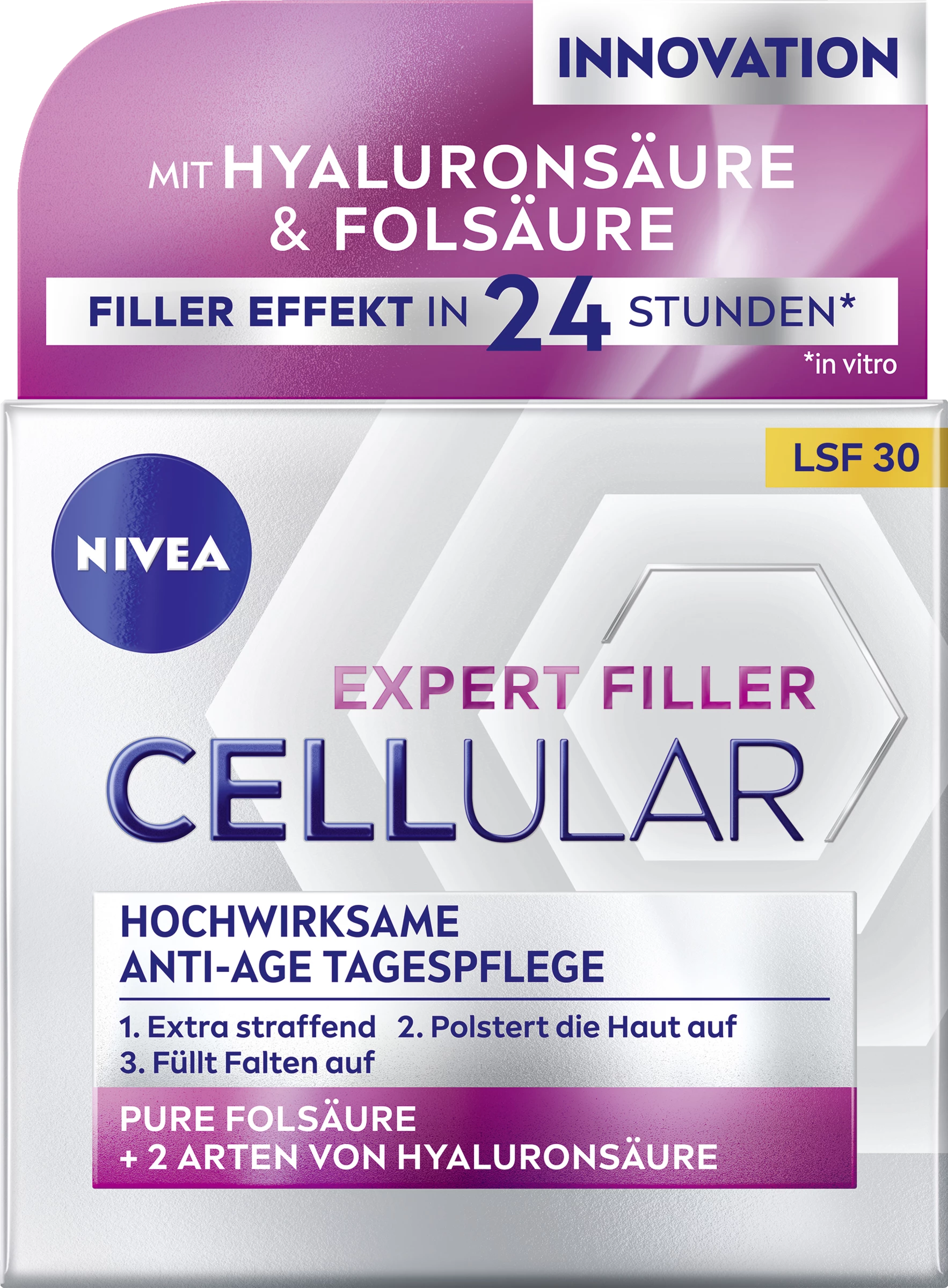 NIVEA Expert Filler Cellular Hochwirksame Anti-Age Tagespflege LSF 30 1 NIVEA Expert Filler Cellular Hochwirksame Anti-Age Tagespflege LSF 30