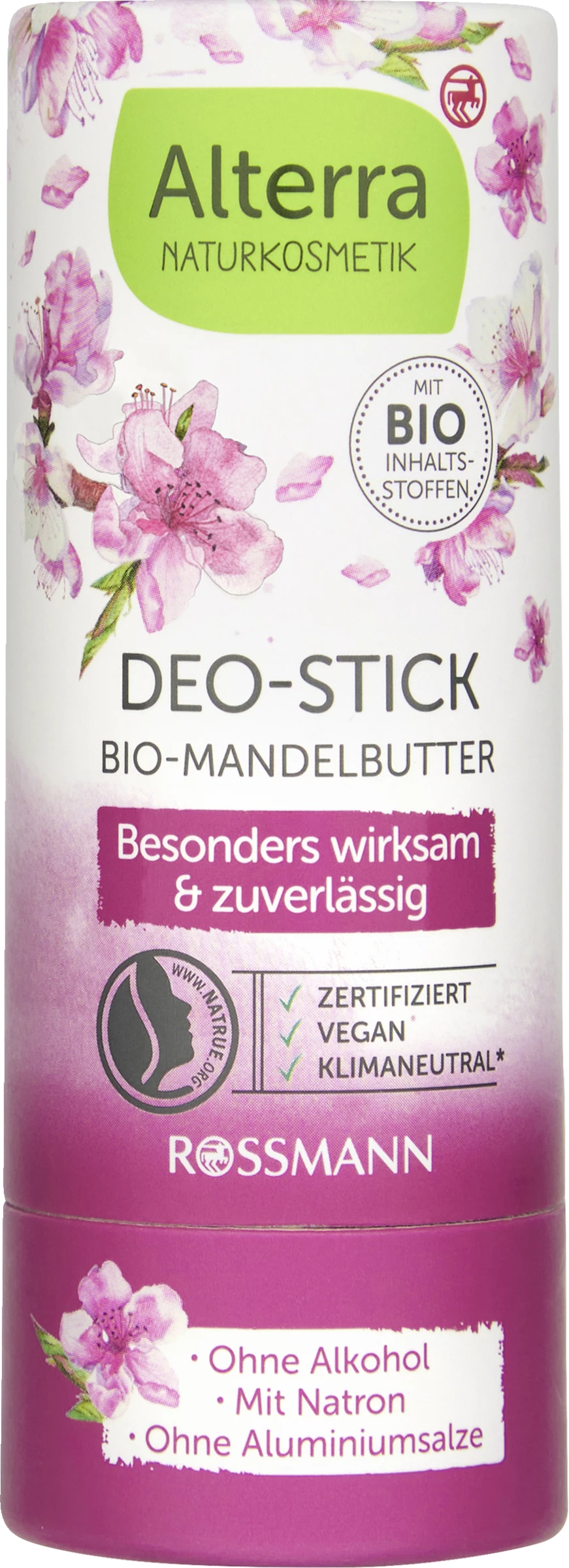 Alterra NATURKOSMETIK Deo-Stick Bio-Mandelbutter 1 Alterra NATURKOSMETIK Deo-Stick Bio-Mandelbutter