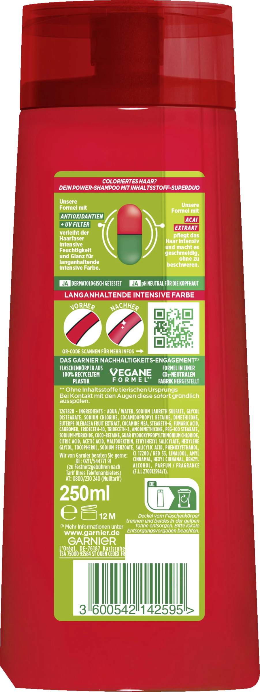 Garnier Fructis Goji Farb Power Kräftigendes Shampoo Für Coloriertes Haar 2 Garnier Fructis Goji Farb Power Kräftigendes Shampoo Für Coloriertes Haar – Bild 2