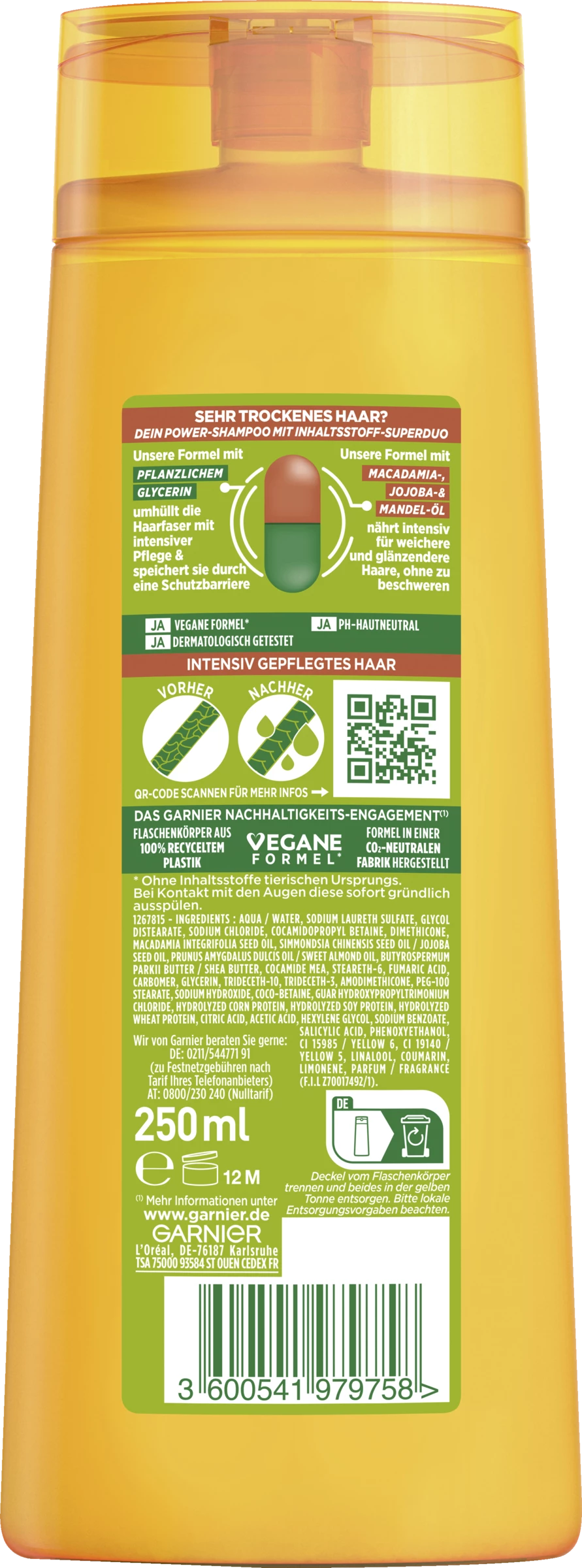 Garnier Fructis Oil Repair 3 Wunder Butter Kräftigendes Shampoo 2 Garnier Fructis Oil Repair 3 Wunder Butter Kräftigendes Shampoo – Bild 2