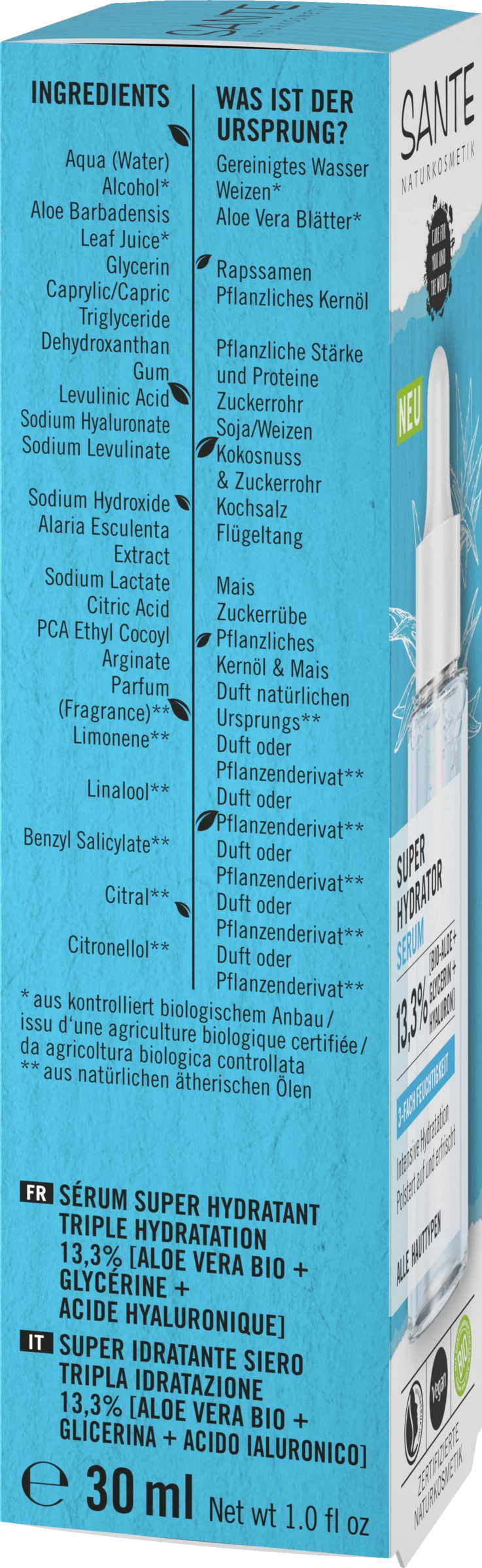 Sante Super Hydrator Serum 3-fach Feuchtigkeit 3 Sante Super Hydrator Serum 3-fach Feuchtigkeit – Bild 3