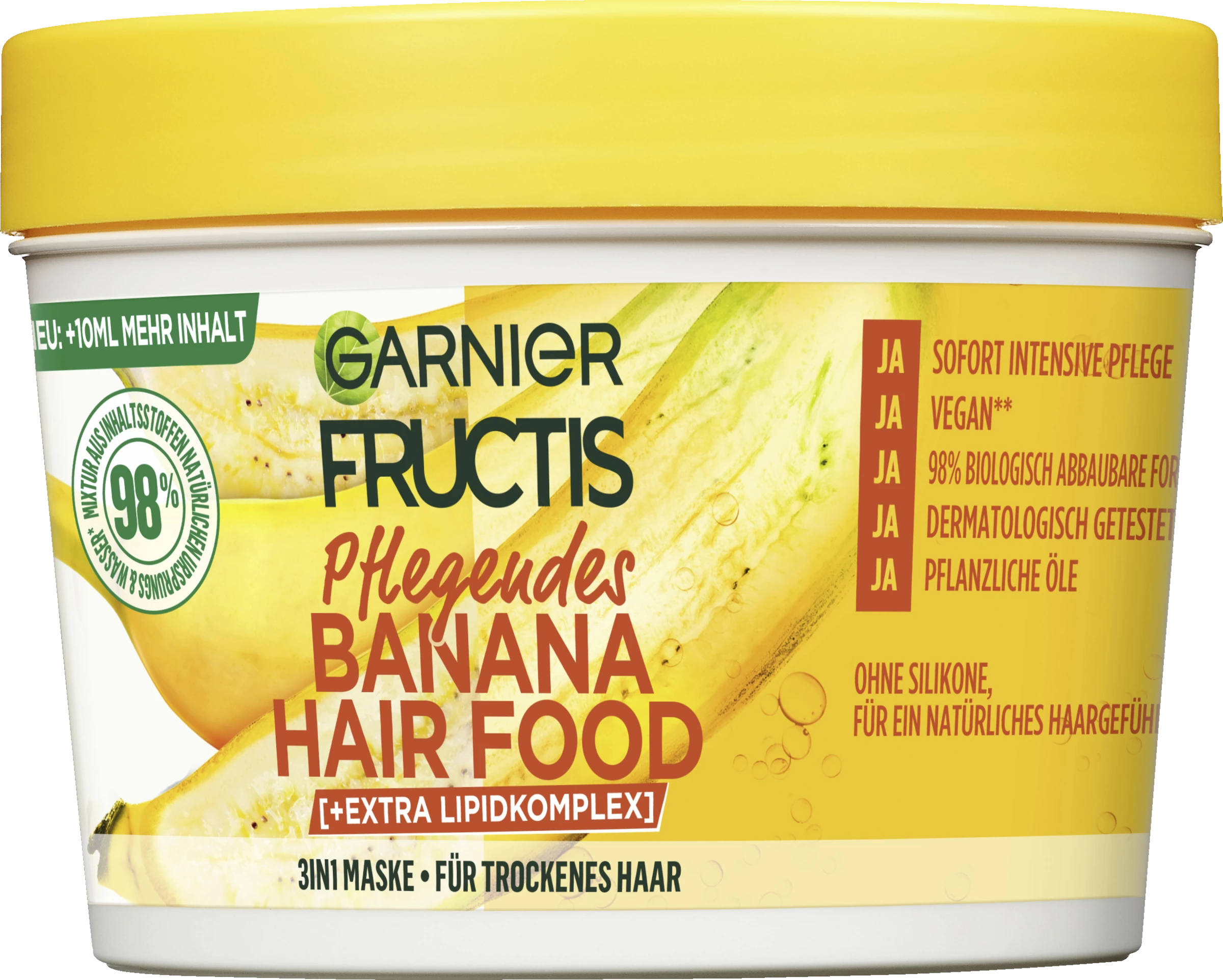 Garnier Fructis Pflegendes Banana Hair Food 3in1 Maske 1 Garnier Fructis Pflegendes Banana Hair Food 3in1 Maske