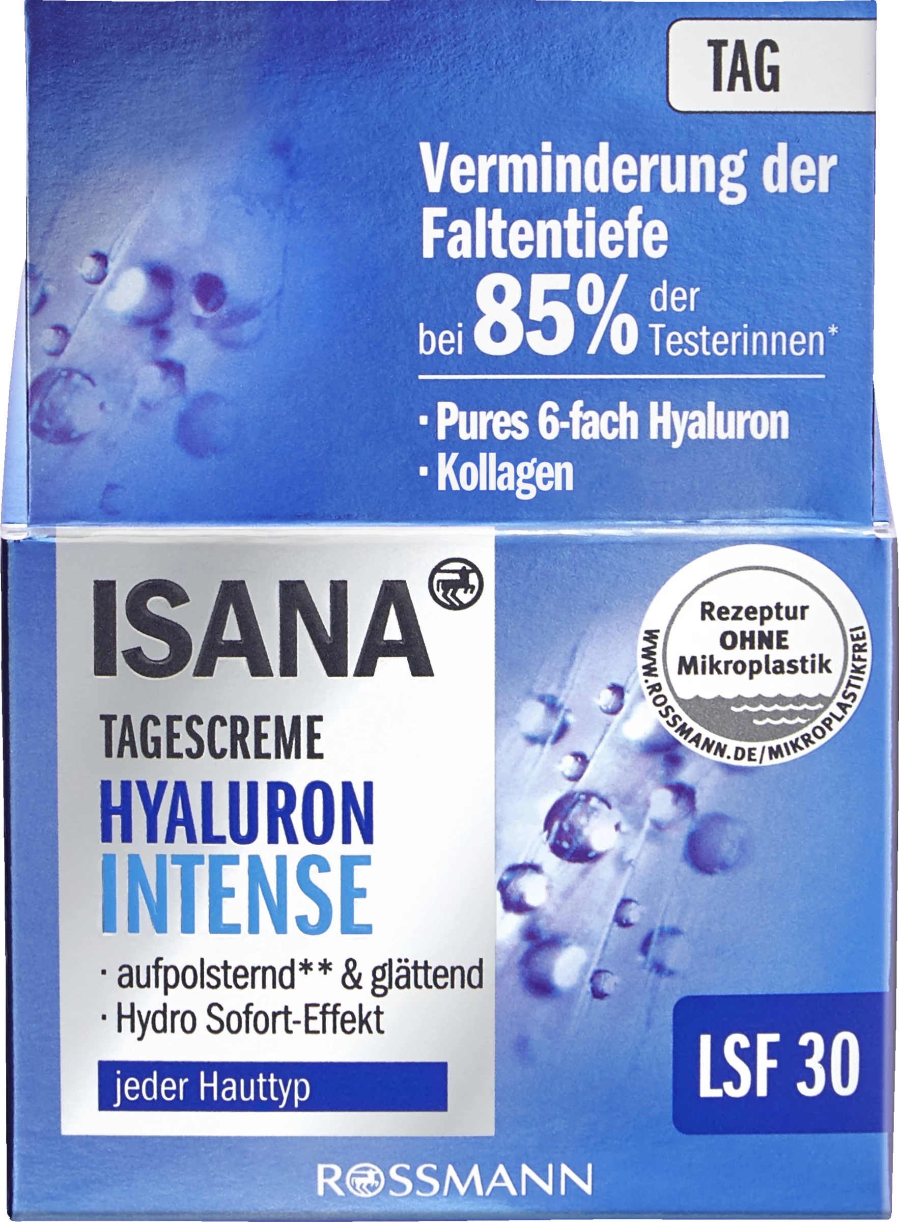 ISANA Hyaluron Intense Tagescreme LSF 30 1 ISANA Hyaluron Intense Tagescreme LSF 30