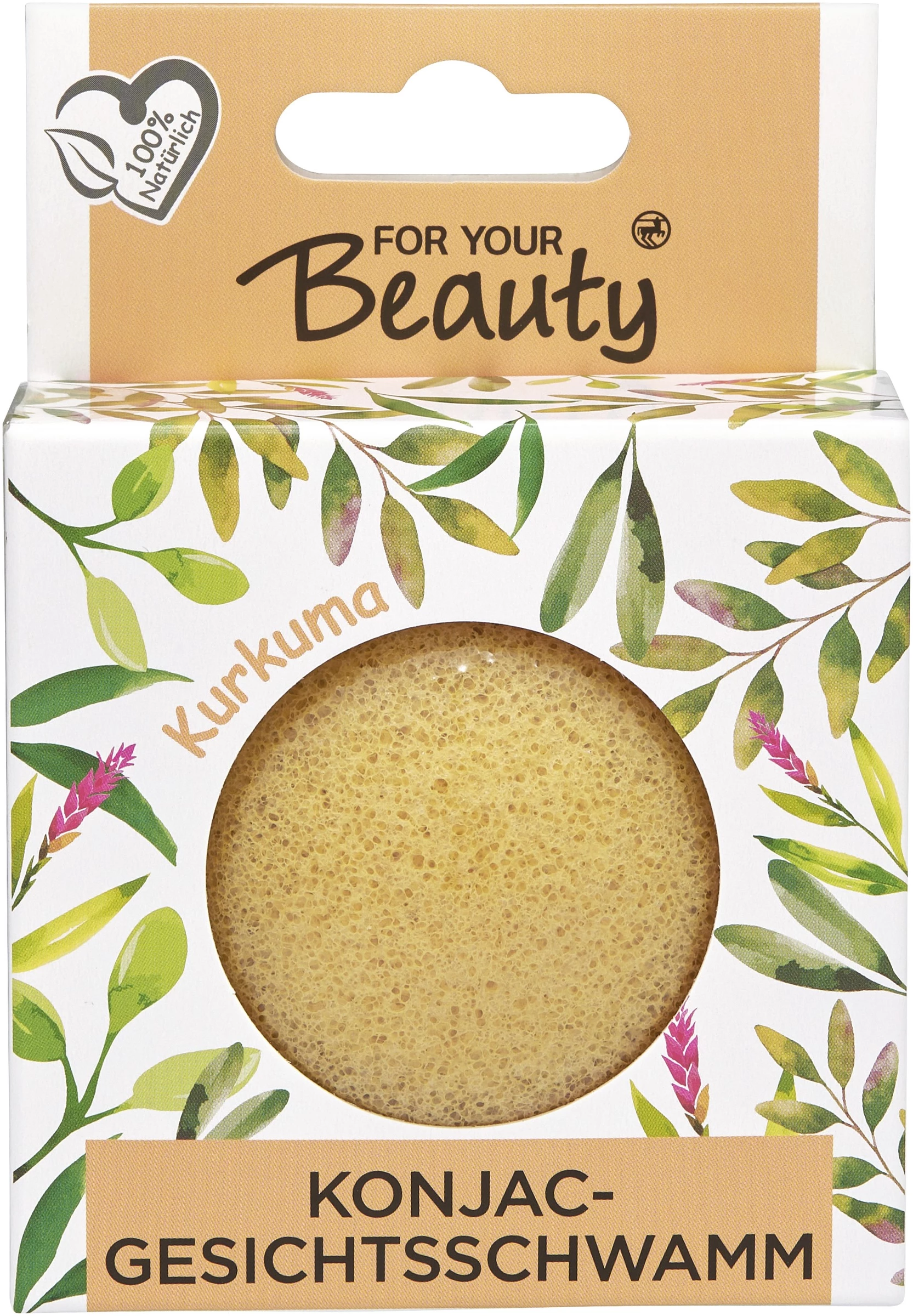 FOR YOUR Beauty Konjac-Gesichtsschwamm Kurkuma 3 FOR YOUR Beauty Konjac-Gesichtsschwamm Kurkuma – Bild 3