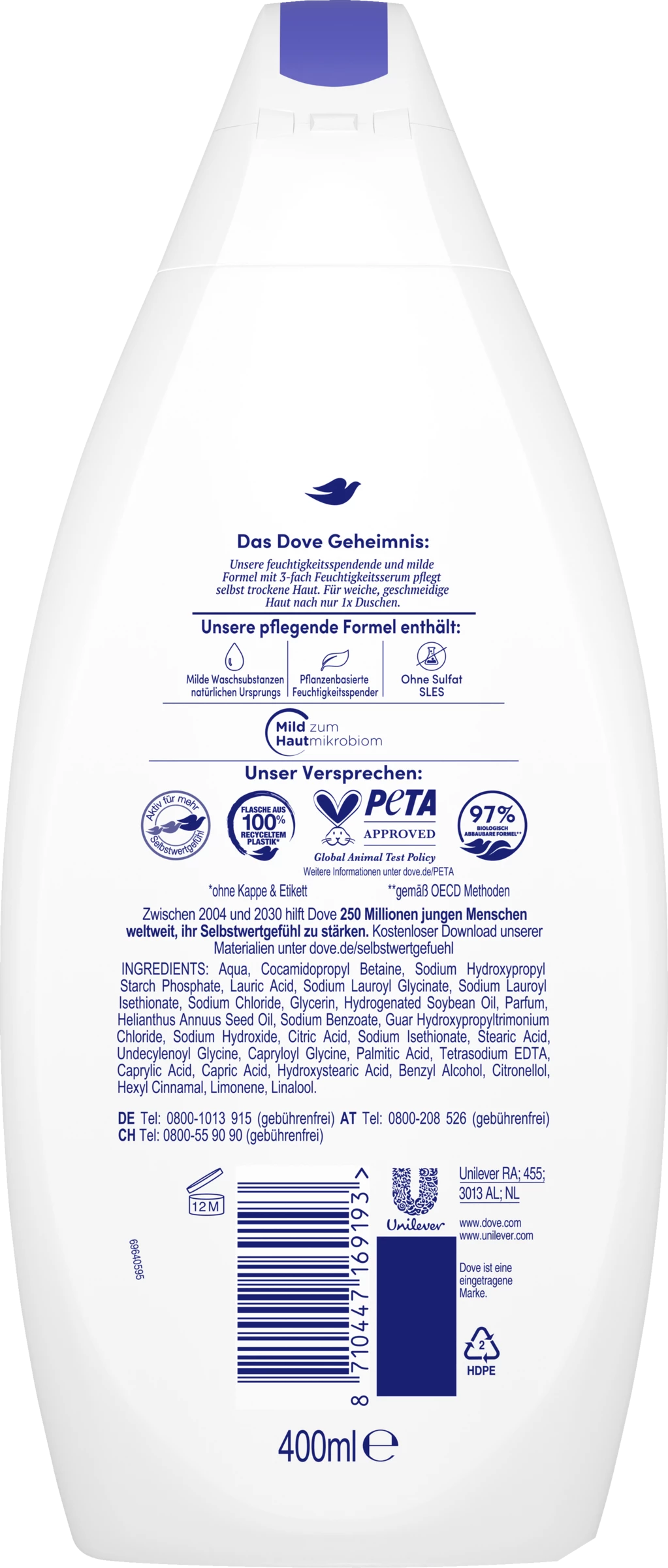 DOVE Reichhaltige Pflege Pflegedusche 2 DOVE Reichhaltige Pflege Pflegedusche – Bild 2