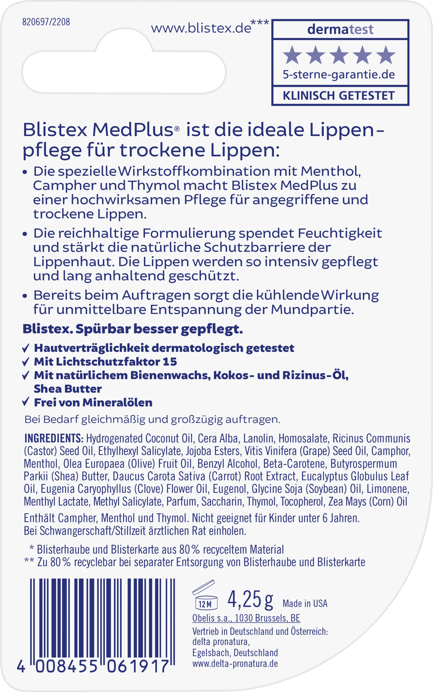 Blistex® MEDPLUS Lippenpflegestift 2 Blistex® MEDPLUS Lippenpflegestift – Bild 2