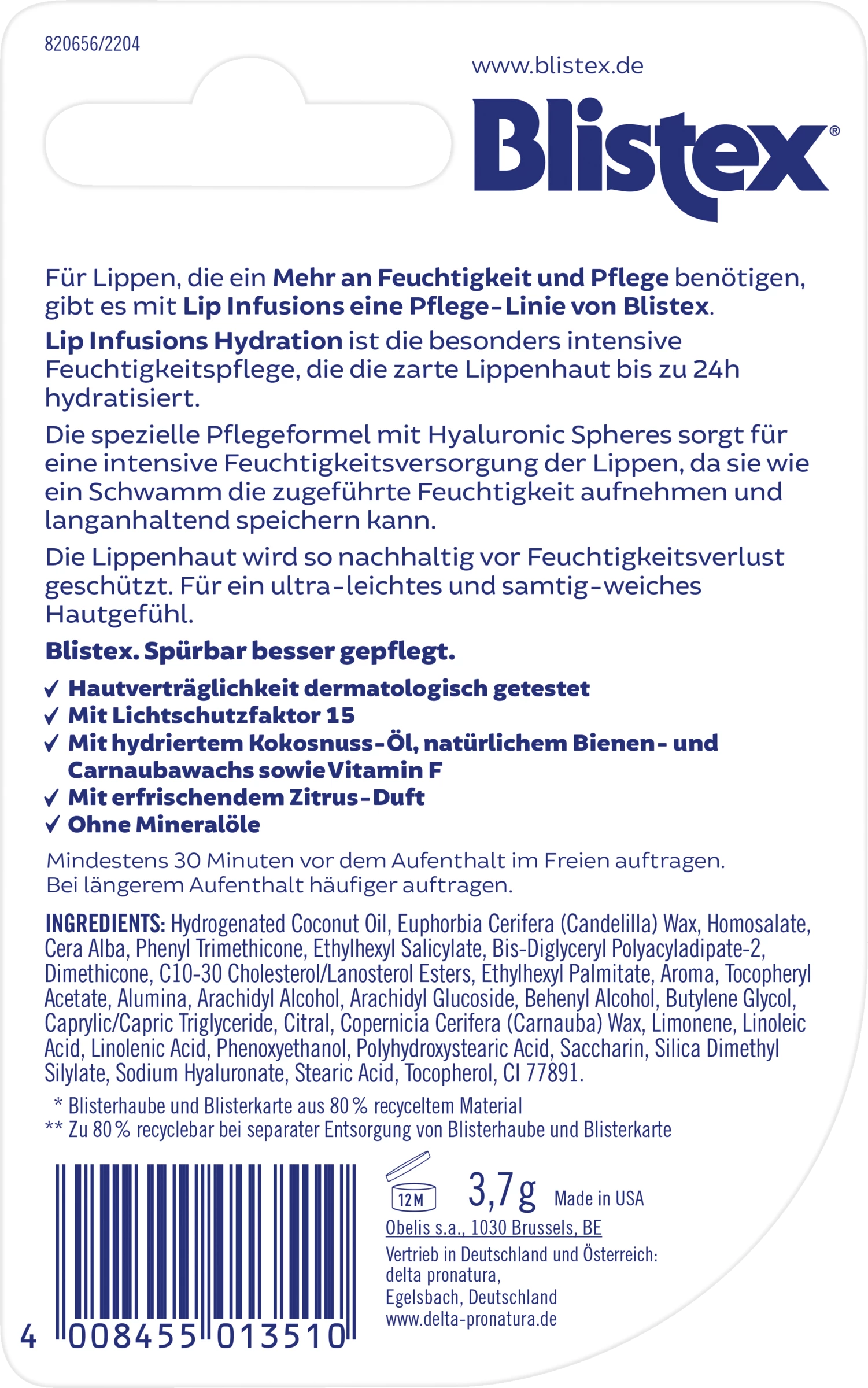 Blistex® Lip Infusion Hydration 2 Blistex® Lip Infusion Hydration – Bild 2