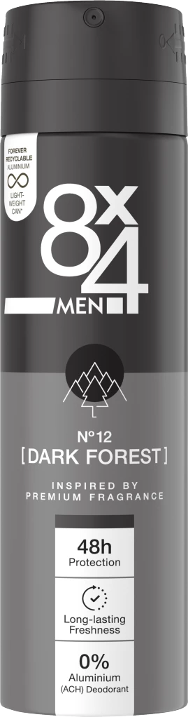 8x4 MEN Deodorant Spray N°12 Dark Forest 1 8x4 MEN Deodorant Spray N°12 Dark Forest
