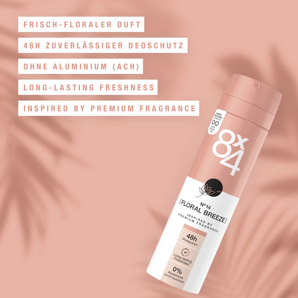 8x4 Deodorant Spray N°14 Floral Breeze 5 8x4 Deodorant Spray N°14 Floral Breeze – Bild 5