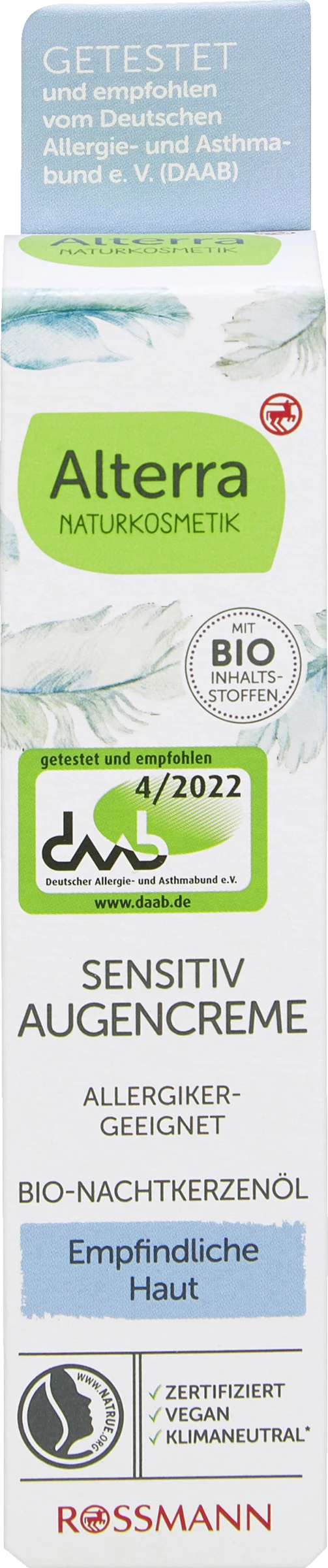 Alterra NATURKOSMETIK Sensitiv Augencreme Bio-Nachtkerzenöl 1 Alterra NATURKOSMETIK Sensitiv Augencreme Bio-Nachtkerzenöl